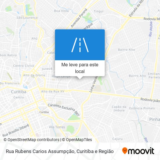 Rua Rubens Carios Assumpção mapa