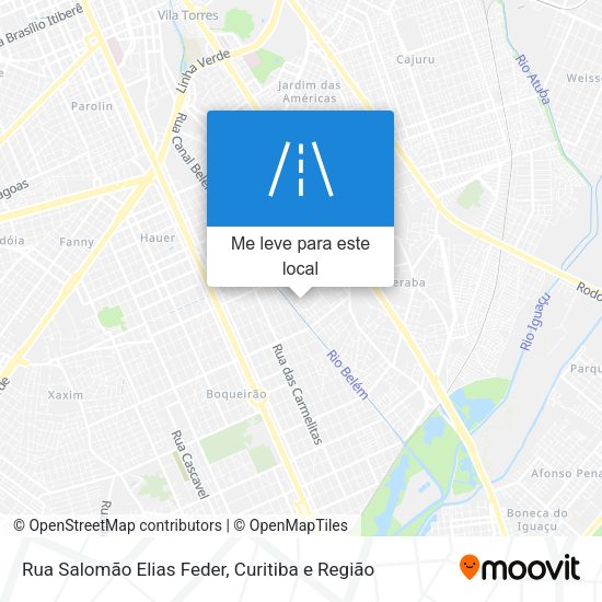 Rua Salomão Elias Feder mapa