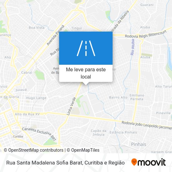Rua Santa Madalena Sofia Barat mapa