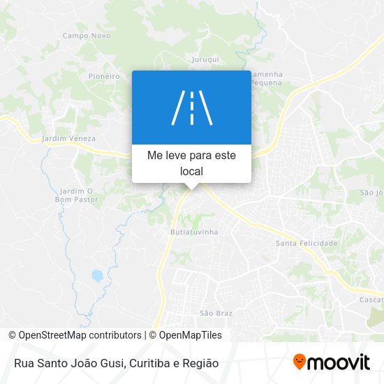Rua Santo João Gusi mapa