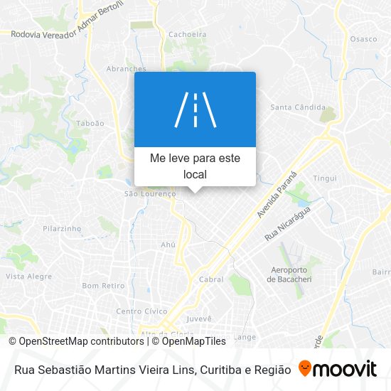 Rua Sebastião Martins Vieira Lins mapa