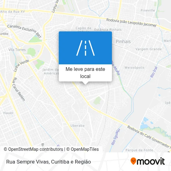 Rua Sempre Vivas mapa