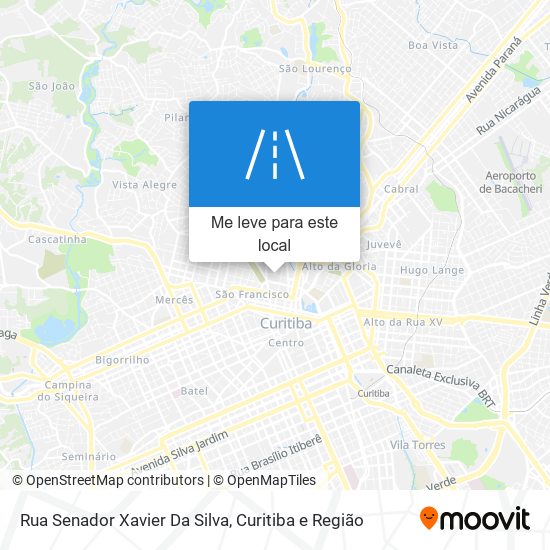 Rua Senador Xavier Da Silva mapa