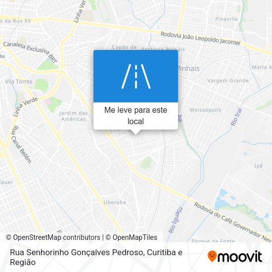 Rua Senhorinho Gonçalves Pedroso mapa