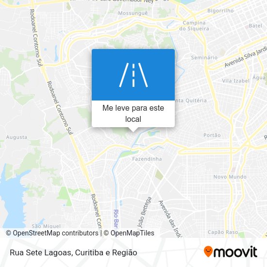 Rua Sete Lagoas mapa