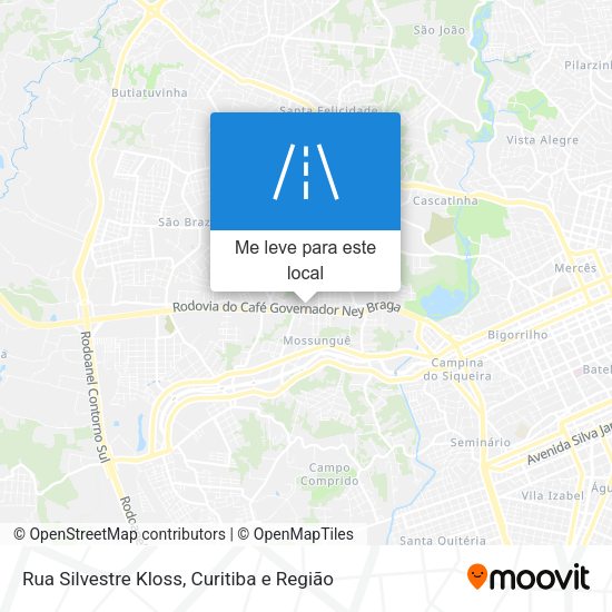 Rua Silvestre Kloss mapa