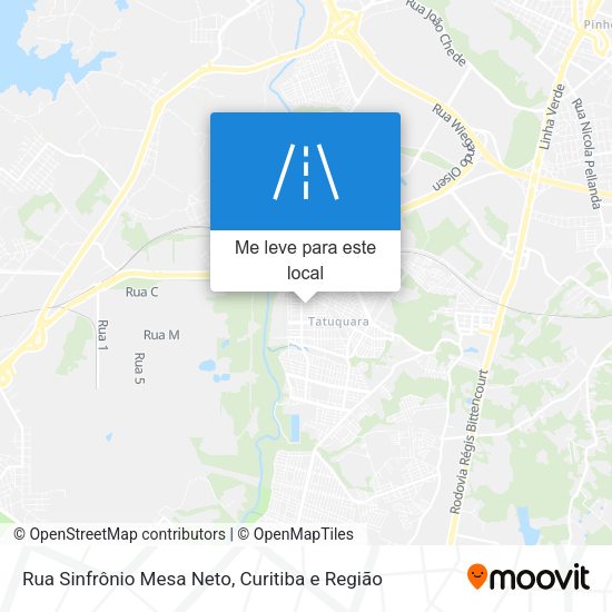 Rua Sinfrônio Mesa Neto mapa
