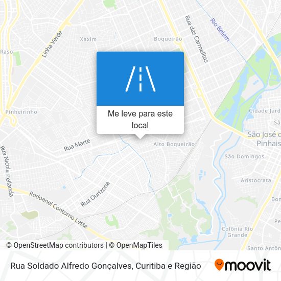 Rua Soldado Alfredo Gonçalves mapa