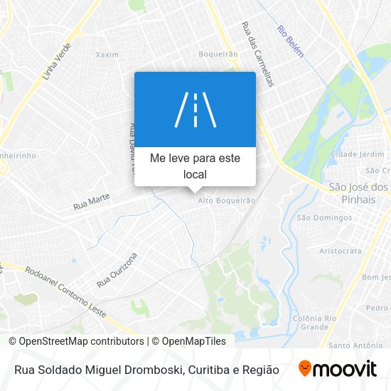Rua Soldado Miguel Dromboski mapa