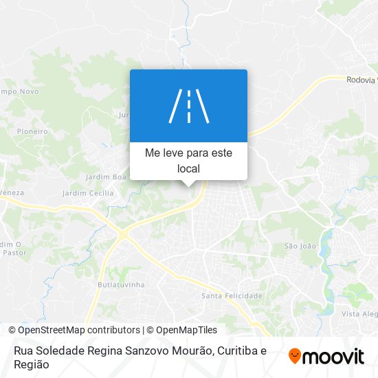 Rua Soledade Regina Sanzovo Mourão mapa