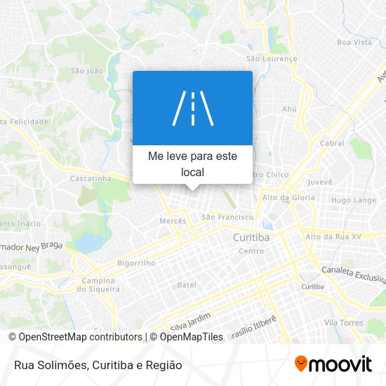 Rua Solimões mapa