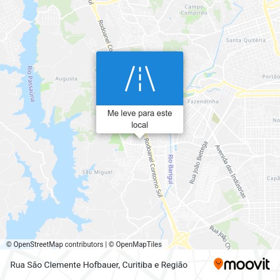 Rua São Clemente Hofbauer mapa