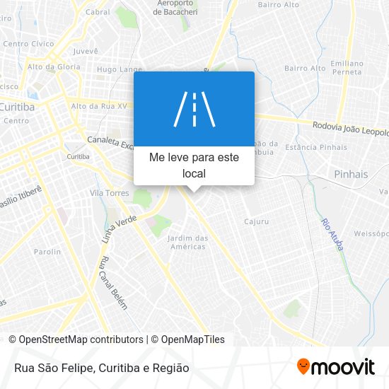 Rua São Felipe mapa