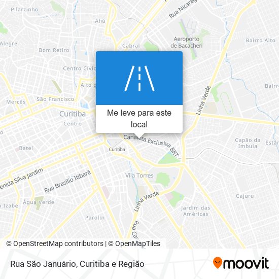 Rua São Januário mapa