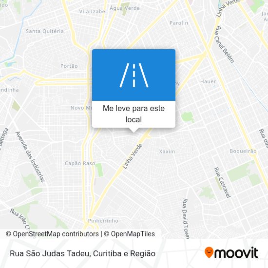Rua São Judas Tadeu mapa