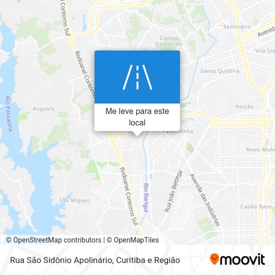 Rua São Sidônio Apolinário mapa