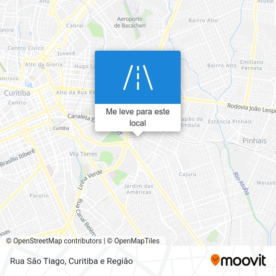 Rua São Tiago mapa