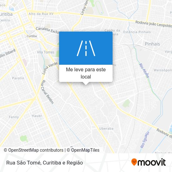 Rua São Tomé mapa