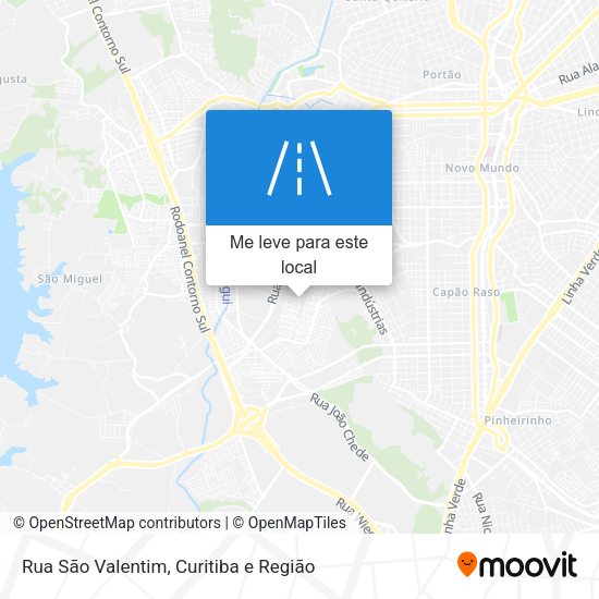 Rua São Valentim mapa