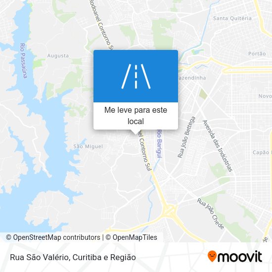 Rua São Valério mapa