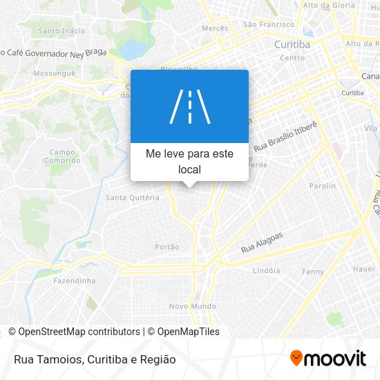 Rua Tamoios mapa