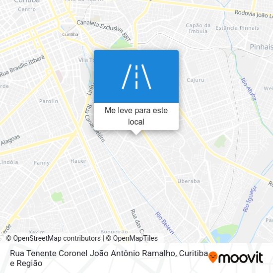 Rua Tenente Coronel João Antônio Ramalho mapa