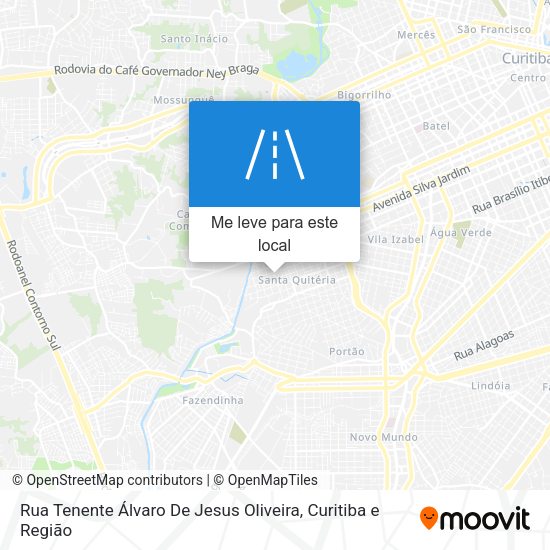 Rua Tenente Álvaro De Jesus Oliveira mapa