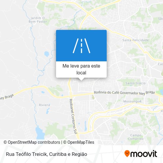 Rua Teófilo Treicik mapa