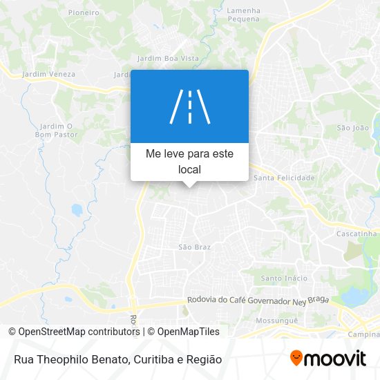Rua Theophilo Benato mapa