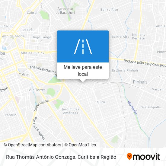 Rua Thomás Antônio Gonzaga mapa