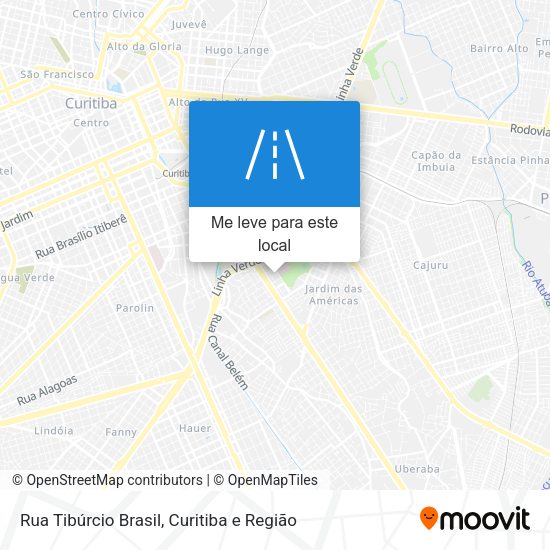 Rua Tibúrcio Brasil mapa