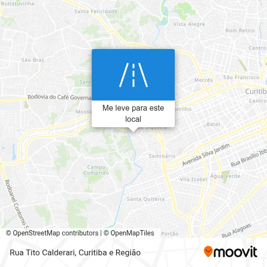 Rua Tito Calderari mapa