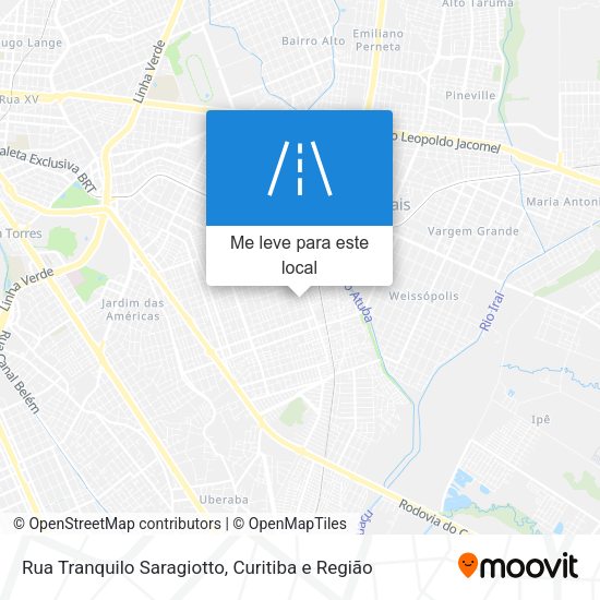Rua Tranquilo Saragiotto mapa