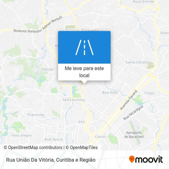 Rua União Da Vitória mapa