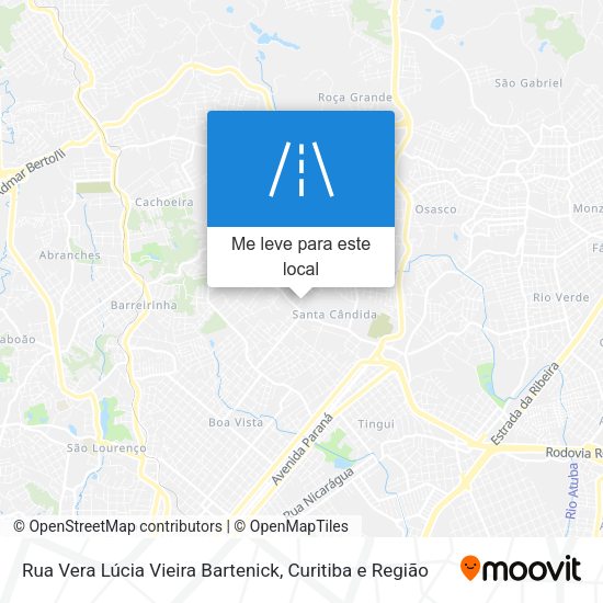 Rua Vera Lúcia Vieira Bartenick mapa