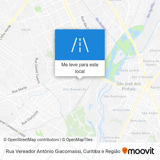 Rua Vereador Antônio Giacomassi mapa