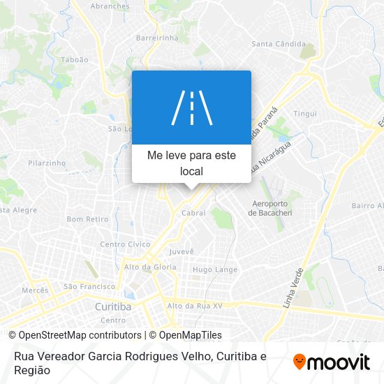 Rua Vereador Garcia Rodrigues Velho mapa