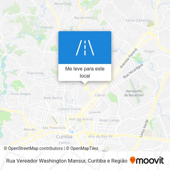 Rua Vereador Washington Mansur mapa