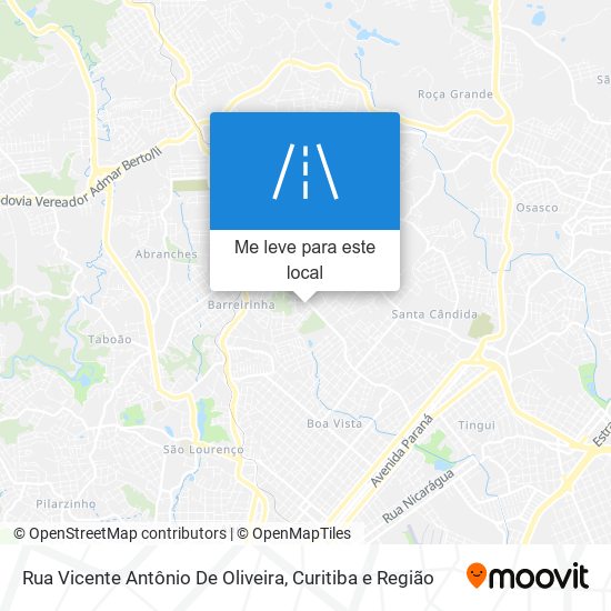 Rua Vicente Antônio De Oliveira mapa