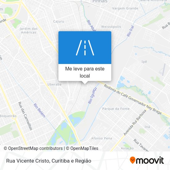Rua Vicente Cristo mapa