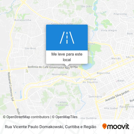 Rua Vicente Paulo Domakowski mapa