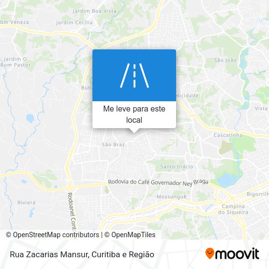 Rua Zacarias Mansur mapa