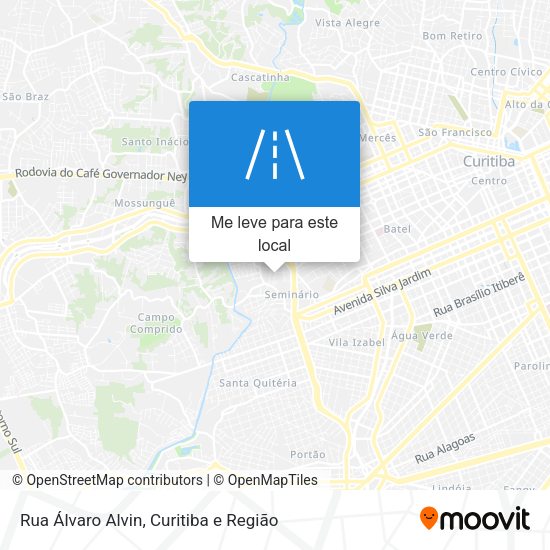 Rua Álvaro Alvin mapa