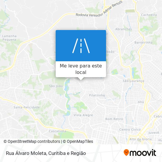 Rua Álvaro Moleta mapa