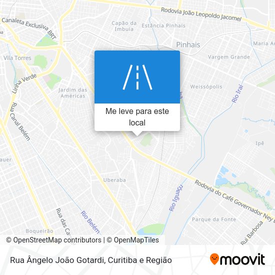 Rua Ângelo João Gotardi mapa