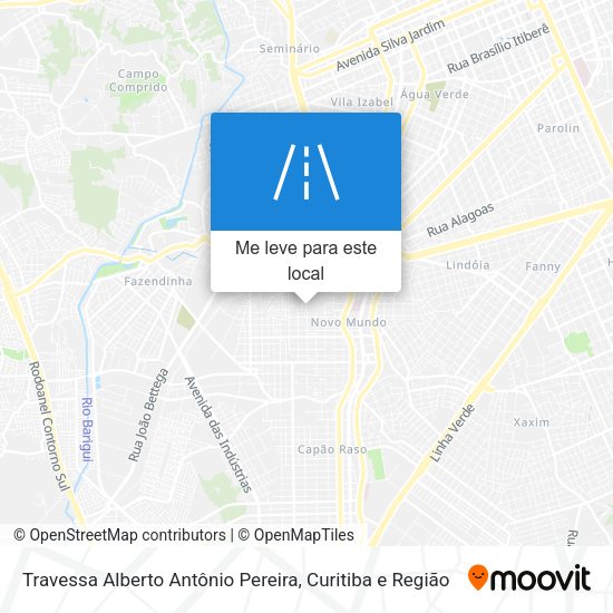 Travessa Alberto Antônio Pereira mapa