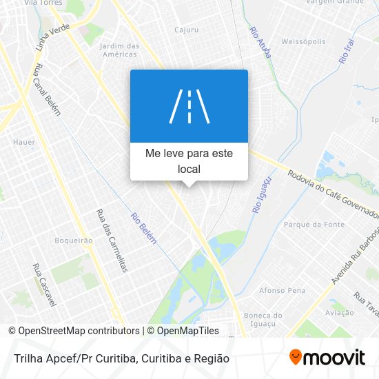 Trilha Apcef/Pr Curitiba mapa