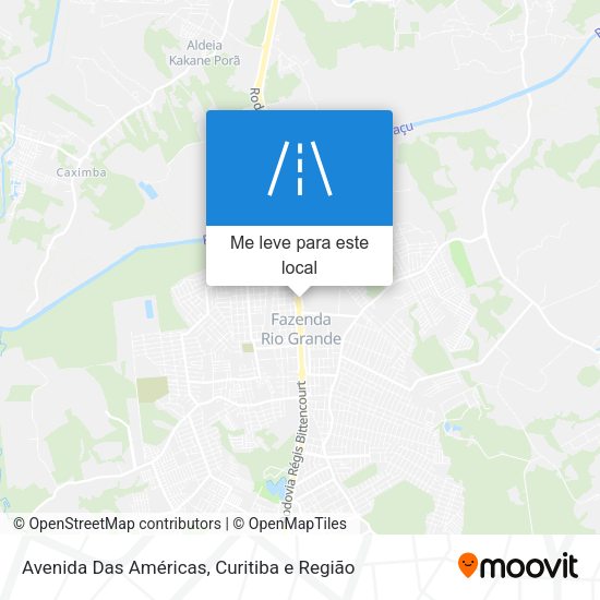 Avenida Das Américas mapa