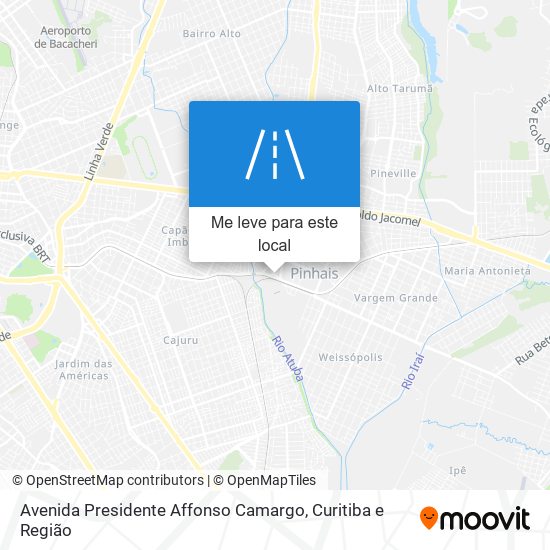 Avenida Presidente Affonso Camargo mapa