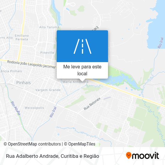 Rua Adalberto Andrade mapa